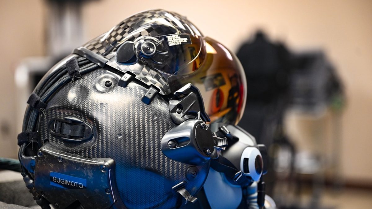F-35 Generation III Helmet Mounted Display System at Eglin Air Force Base pilot fit facility