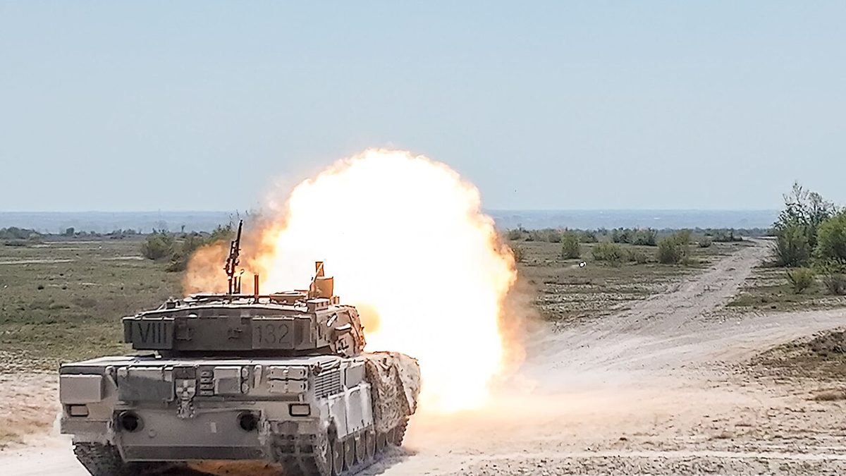 Italian Army 132nd Tank Regiment Ariete during Exercise ARES 2-25 in April 2025