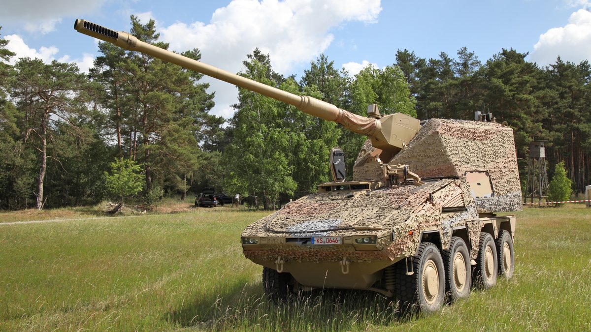 KNDS RCH 155 wheeled self-propelled 155 mm howitzer, the kind of artillery the listed company aims to build at scale