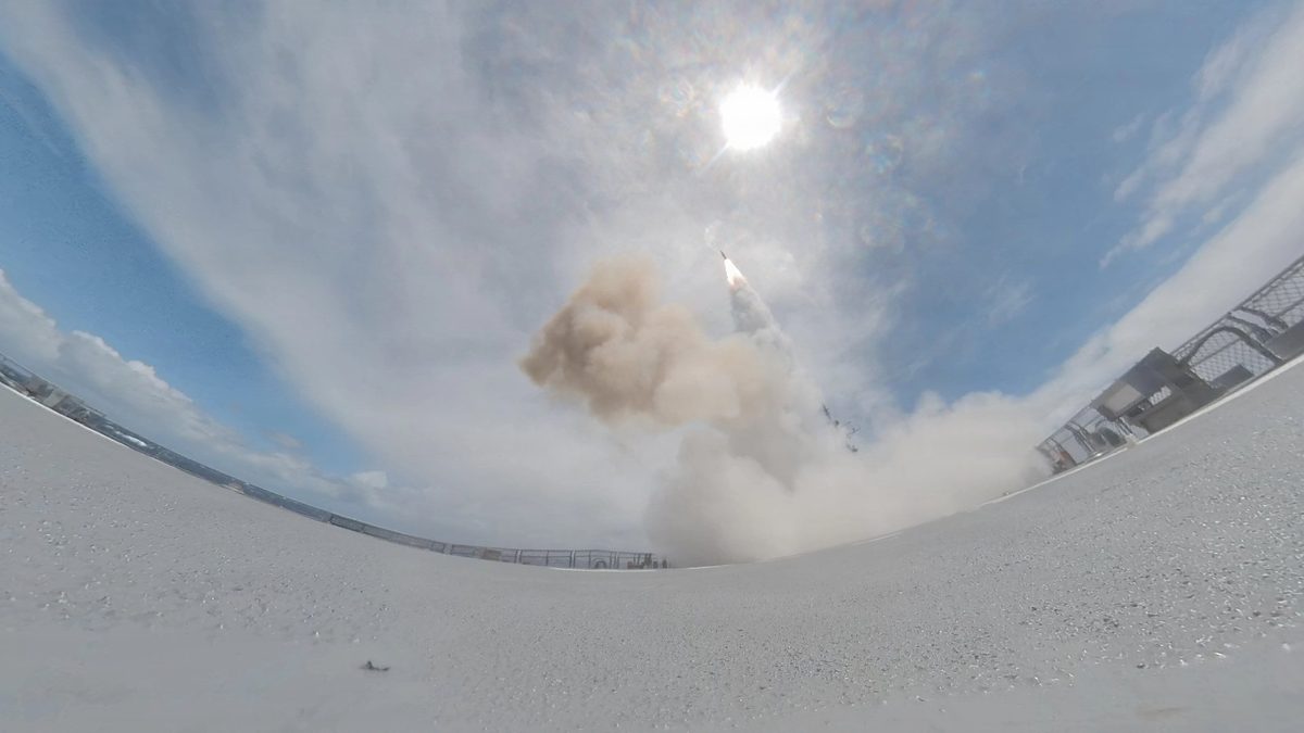 Australia's hybrid ground-based air defence: an SM-2 fired at Woomera using a CEA radar and a virtualised Aegis core