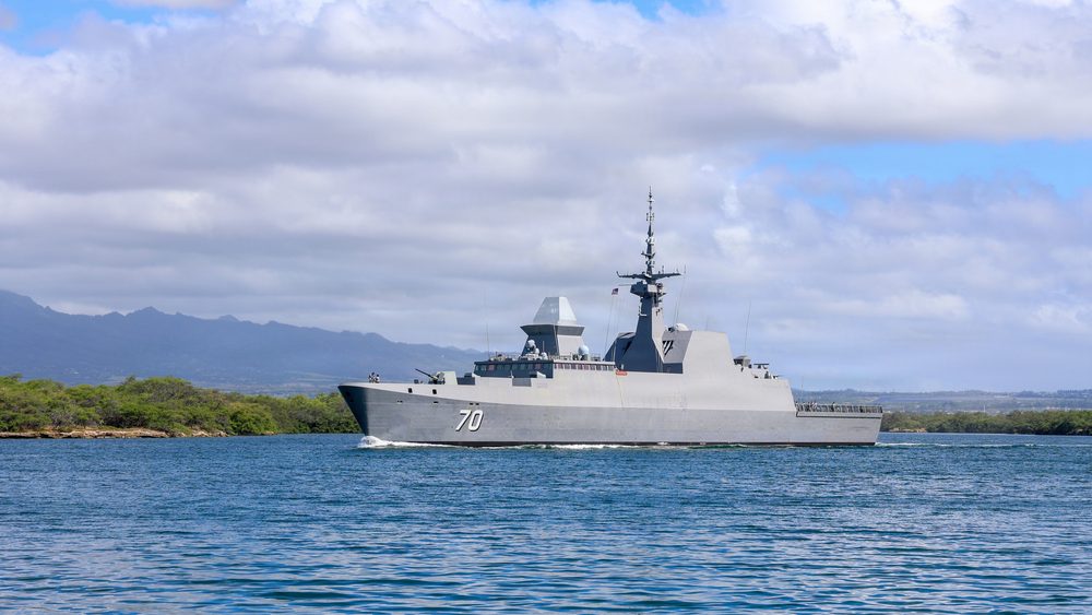 Republic of Singapore Navy Formidable-class frigate RSS Steadfast under way during Exercise Rim of the Pacific 2026